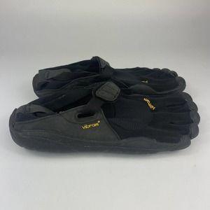 Vibram 5 Finger Running Shoe Hook & Loop Barefoot Black Women’s Size 40/ 9-10
